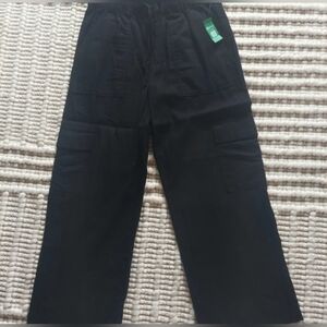GAP Black Linen Blend Cargo Pants ~ Size SP